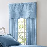 Florence Panel Set with Tiebacks 42"W x 84"L by BrylaneHome in Sky Blue Curtain