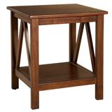 Traymore END TABLE ANTIQUE by Linon Home Décor in Antique Tobacco