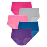 Plus Size Women's Cotton Brief 5-Pack by Comfort Choice in Midtone Pack (Size 11) Underwear