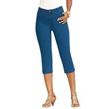 Plus Size Women's Denim Capri by Denim 24/7 in Medium Wash (Size 16 W) Jeans