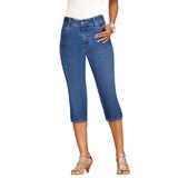 Plus Size Women's Denim Capri by Denim 24/7 in Medium Wash (Size 26 W) Jeans