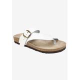 Women's Carly Sandal by White Mountain in White Leather (Size 11 M)