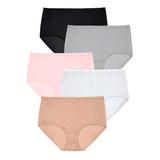 Plus Size Women's Cotton Brief 5-Pack by Comfort Choice in Basic Pack (Size 11) Underwear