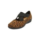 Women's The Stacia Mary Jane Flat by Comfortview in Animal (Size 7 M)