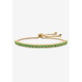 Women's Gold-Plated Bolo Bracelet, Simulated Birthstone 9.25" Adjustable by PalmBeach Jewelry in August