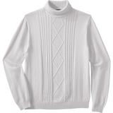 Men's Big & Tall Liberty Blues™ Shoreman's Cable Knit Turtleneck Sweater by Liberty Blues in Sand Stone (Size 2XL)