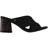 Women's Suede Block Heel Sandal by ellos in Black (Size 12 M)