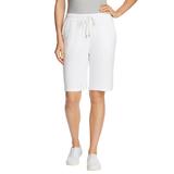 Plus Size Women's Sport Knit Short by Woman Within in White (Size S)