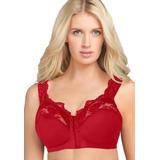 Plus Size Women's Front Hook Gel Strap Wireless Bra by Comfort Choice in Classic Red (Size 52 C)