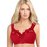 Plus Size Women's Front Hook Gel Strap Wireless Bra by Comfort Choice in Classic Red (Size 44 B)