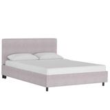 Linen Upholstered Platform Bed by Skyline Furniture in Linen Smokey Quartz (Size KING)