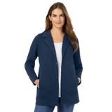 Plus Size Women's Knit Blazer by Woman Within in Navy (Size 34/36)