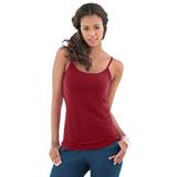Plus Size Women's Bra Cami with Adjustable Straps by Roaman's in Classic Red (Size 2X) Stretch Tank Top Built in Bra Camisole
