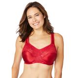 Plus Size Women's Easy Enhancer® Wireless Bra by Comfort Choice in Classic Red (Size 46 C)