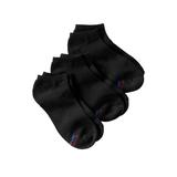 Men's Big & Tall Hanes® X-Temp® No-Show Socks 6-Pack by Hanes in Black (Size 2XL)