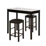 Lancer 3-Pc. Tavern Set, Faux Black Marble by Linon Home Décor in Black