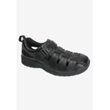 Men's DUBLIN Sandals by Drew in Black Leather (Size 15 D)