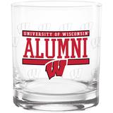 "Wisconsin Badgers 14oz. Repeat Alumni Rocks Glass"