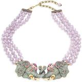 Goldtone, Multicolor Crystal & Enamel Beaded Pendant Necklace - Metallic - Heidi Daus Necklaces