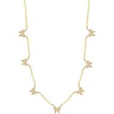 Renew 14k Gold Vermeil Sterling Silver & Cubic Zirconia Multi Butterfly Necklace - Metallic - Gabi Rielle Necklaces