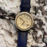 Michael Kors Accessories | Michael Kors Parker Chronograph Watch Mk2280. | Color: Blue/Gold | Size: Os