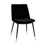 Evora Black Velvet Chair - Silver Legs (Set of 2) - TOV Furniture TOV-D4329