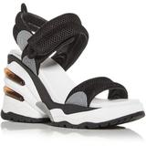 Cosmos Wedge Platform Sneaker Sandals - Black - Ash Heels