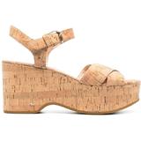 Buckle-fastening Platform Sandals - Natural - Kate Spade Heels