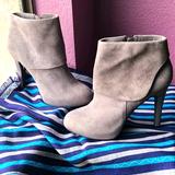 Jessica Simpson Shoes | Grey Suede Stiletto Bootied | Color: Gray | Size: 8.5