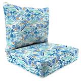 Outdoor 2PC Deep Deat Chair Cushion-BALLYFIN BAY BLUE RICHLOOM - Jordan Manufacturing 9740PK1-6641D