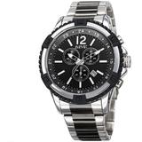Chronograph Quartz Black Dial Watch - Metallic - August Steiner Watches
