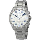 Khaki Pilot Chronograph Silver Dial Watch - Metallic - Hamilton Watches