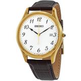 Neo Classic Quartz White Dial Watch - Metallic - Seiko Watches