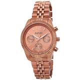 Multi-function Rose Dial Rose Gold-tone Watch - Pink - August Steiner Watches