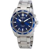 Kinetic Blue Dial Stainless Steel Watch - Blue - Seiko Watches