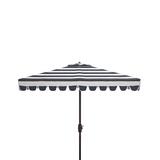SAFAVIEH Outdoor Umbrellas - Navy & White Stripe Rectangular Outdoor Umbrella