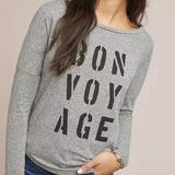 Anthropologie Tops | Anthropologie Bon Voyage Tee | Color: Gray | Size: Xs