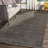 Brown/Gray Area Rug - Gracie Oaks Thendara Hand-Woven Flatweave Charcoal Area Rug Cotton/Wool in Brown/Gray, Size 96.0 W x 0.63 D in | Wayfair