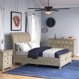 Lark Manor™ Alek Solid Wood Platform 3 Piece Bedroom & Dresser Set Metal in Brown/Gray, Size Queen | Wayfair 29E452D33AFF402EADF7E7CF779E24CA