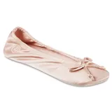 isotoner Women's Satin Ballerina Slippers, Size: Large, Dark Beige