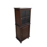 Canora Grey Borne 2 Door Cabinet Wood in Brown/Red, Size 60.0 H x 24.0 W x 16.0 D in | Wayfair B4A6ABC7E79148C8B49F8F9396AC93D1