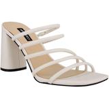 Girlie Square Toe Strappy Dress Sandals - White - Nine West Heels