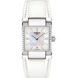T-2 Mother Of Pearl Diamond Accented Leather Strap Watch- 0.16 Ctw - White - Tissot Watches