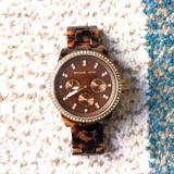 Michael Kors Accessories | Michael Kors Resin Watch | Color: Brown/Gold | Size: Os