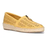 Easy Street Zenon Women's Espadrille Slip-On Sneakers, Size: 6.5 XW, Yellow