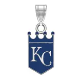 LogoArt Sterling Silver Kansas City Royals Small Enameled Pendant, Women's, Size: 18 mm, Multicolor