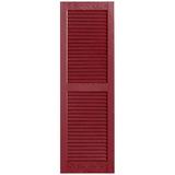 Alpha Shutters Straight Top Open Louver Shutters Pair, Wood, Size 60.0 H x 9.0 W x 0.125 D in | Wayfair L509060044