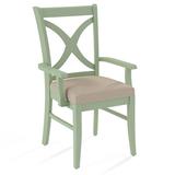 Braxton Culler Hues Cross Back Arm Chair Fabric in Gray/Blue/Brown, Size 39.0 H x 23.0 W x 22.0 D in | Wayfair 1064-029/0229-66/CELERY