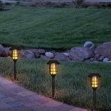 Alpine 17" Tall Outdoor Solar Powered Pathway LED Torch Light Stakes Plastic in Black, Size 17.0 H x 5.0 W x 5.0 D in | Wayfair QMC248SLR-6