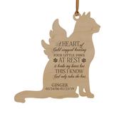 LifeSong Milestones Personalized Pet Memorial Cat Shaped Ornament - A Heart Of Gold in Brown, Size 5.37 H x 4.93 W x 0.12 D in | Wayfair 10498